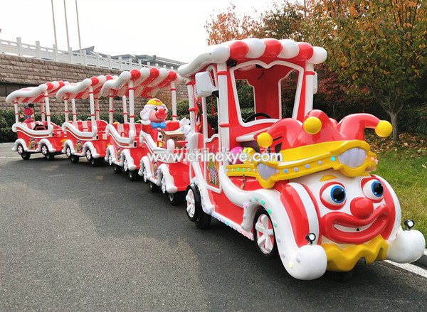 小丑观光小火车,红色小丑电动观光小火车